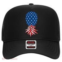 July Patriotic Red White Blue Upside Down Pineapple Swinger Hat thumb 0