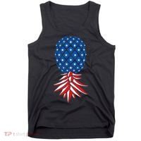 July Patriotic Red White Blue Upside Down Pineapple Swinger Tank Top thumb 0