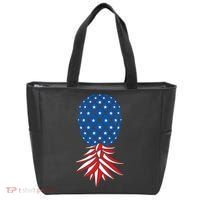 July Patriotic Red White Blue Upside Down Pineapple Swinger Tote Bag thumb 0