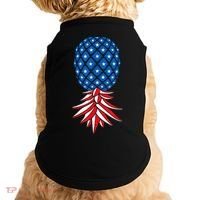 July Patriotic Red White Blue Upside Down Pineapple Swinger Doggie Tank thumb 0