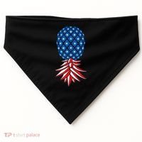 July Patriotic Red White Blue Upside Down Pineapple Swinger USA-Made Doggie Bandana thumb 0