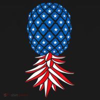 July Patriotic Red White Blue Upside Down Pineapple Swinger Bucket Hat thumb 4