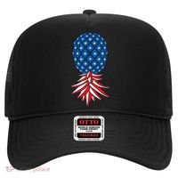 July Patriotic Red White Blue Upside Down Pineapple Swinger Hat thumb 0