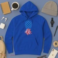 July Patriotic Red White Blue Upside Down Pineapple Swinger Hoodie thumb 3