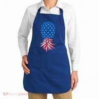 July Patriotic Red White Blue Upside Down Pineapple Swinger Apron thumb 2