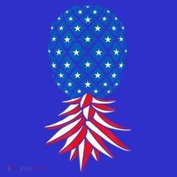 July Patriotic Red White Blue Upside Down Pineapple Swinger Sweatshirt thumb 3
