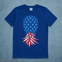 July Patriotic Red White Blue Upside Down Pineapple Swinger T-Shirt thumb 5
