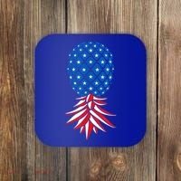 July Patriotic Red White Blue Upside Down Pineapple Swinger Coaster thumb 0