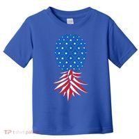 July Patriotic Red White Blue Upside Down Pineapple Swinger Toddler T-Shirt thumb 0