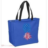 July Patriotic Red White Blue Upside Down Pineapple Swinger Tote Bag thumb 2