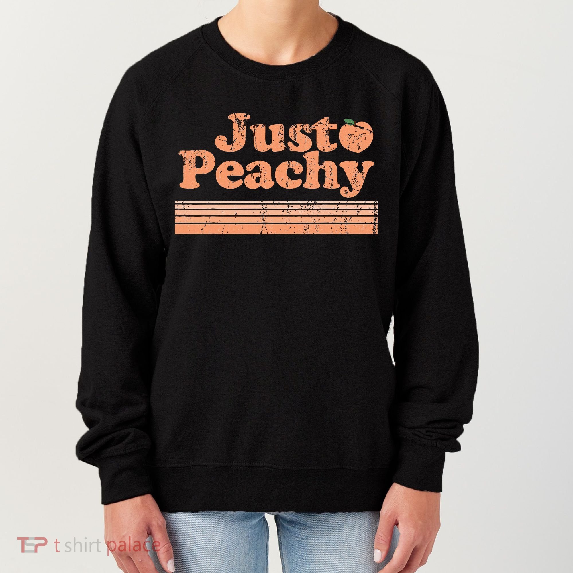 Just Peachy Retro 70s Georgia Peaches Summer Fruit Women's Sweatshirt