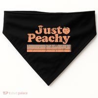 Just Peachy Retro 70s Georgia Peaches Summer Fruit USA-Made Doggie Bandana thumb 0