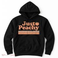 Just Peachy Retro 70s Georgia Peaches Summer Fruit Hoodie thumb 0