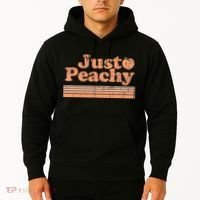 Just Peachy Retro 70s Georgia Peaches Summer Fruit Hoodie thumb 2