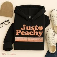 Just Peachy Retro 70s Georgia Peaches Summer Fruit Hoodie thumb 4