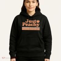 Just Peachy Retro 70s Georgia Peaches Summer Fruit Hoodie thumb 5
