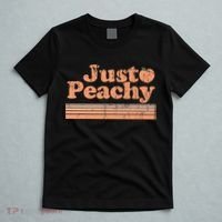 Just Peachy Retro 70s Georgia Peaches Summer Fruit T-Shirt thumb 5