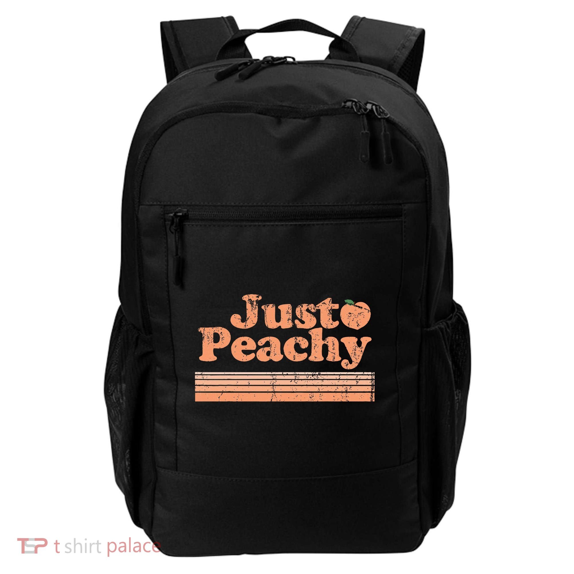 Just Peachy Retro 70s Georgia Peaches Summer Fruit Backpack