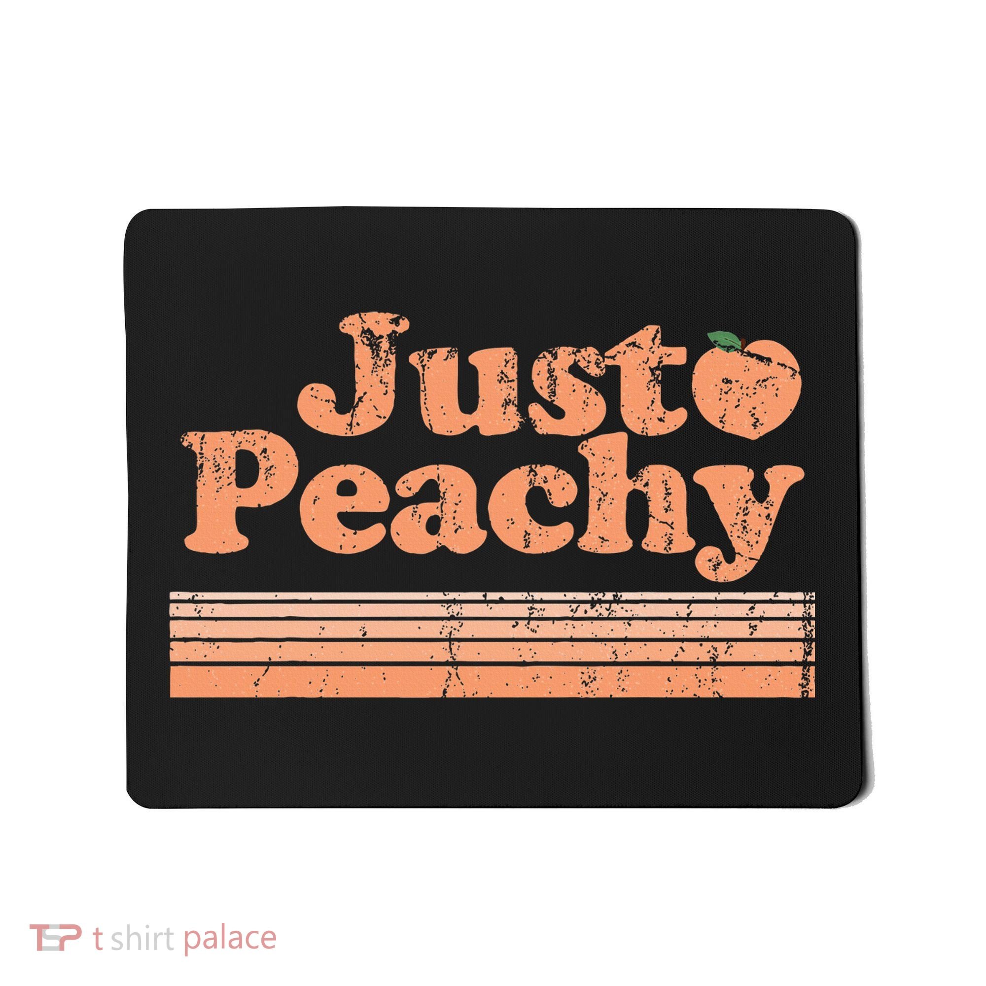 Just Peachy Retro 70s Georgia Peaches Summer Fruit Mousepad