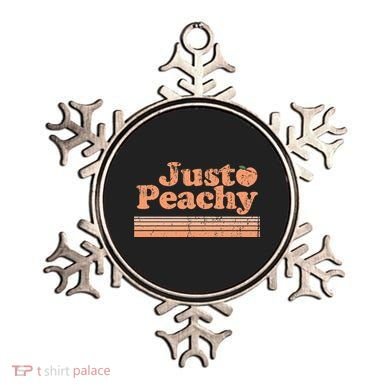 Just Peachy Retro 70s Georgia Peaches Summer Fruit Ornament