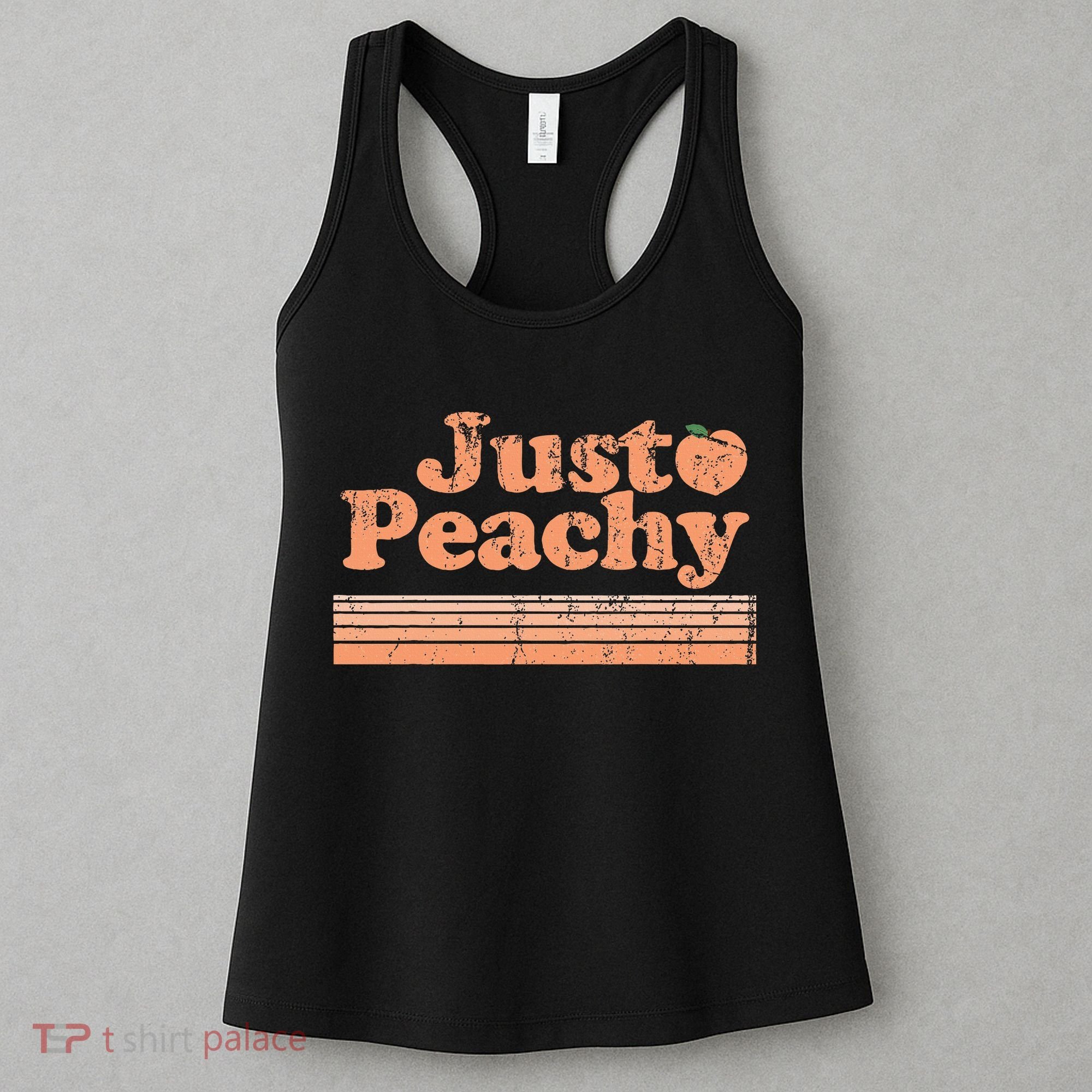 Just Peachy Retro 70s Georgia Peaches Summer Fruit Women's Tank Top