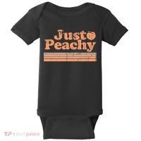 Just Peachy Retro 70s Georgia Peaches Summer Fruit Baby Bodysuit thumb 0