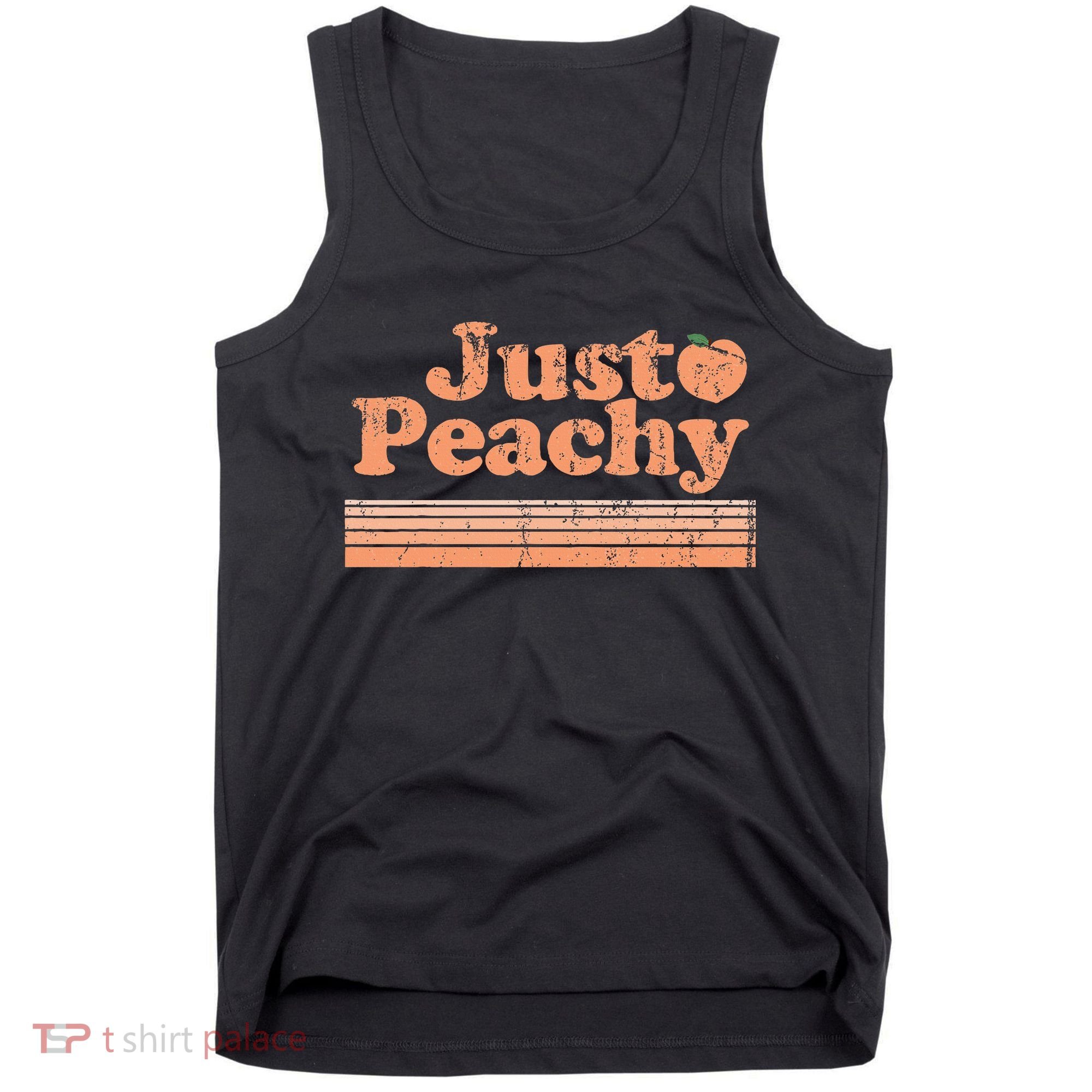 Just Peachy Retro 70s Georgia Peaches Summer Fruit Tank Top