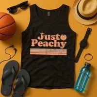 Just Peachy Retro 70s Georgia Peaches Summer Fruit Tank Top thumb 4