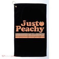 Just Peachy Retro 70s Georgia Peaches Summer Fruit Golf Towel thumb 0