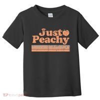 Just Peachy Retro 70s Georgia Peaches Summer Fruit Toddler T-Shirt thumb 0
