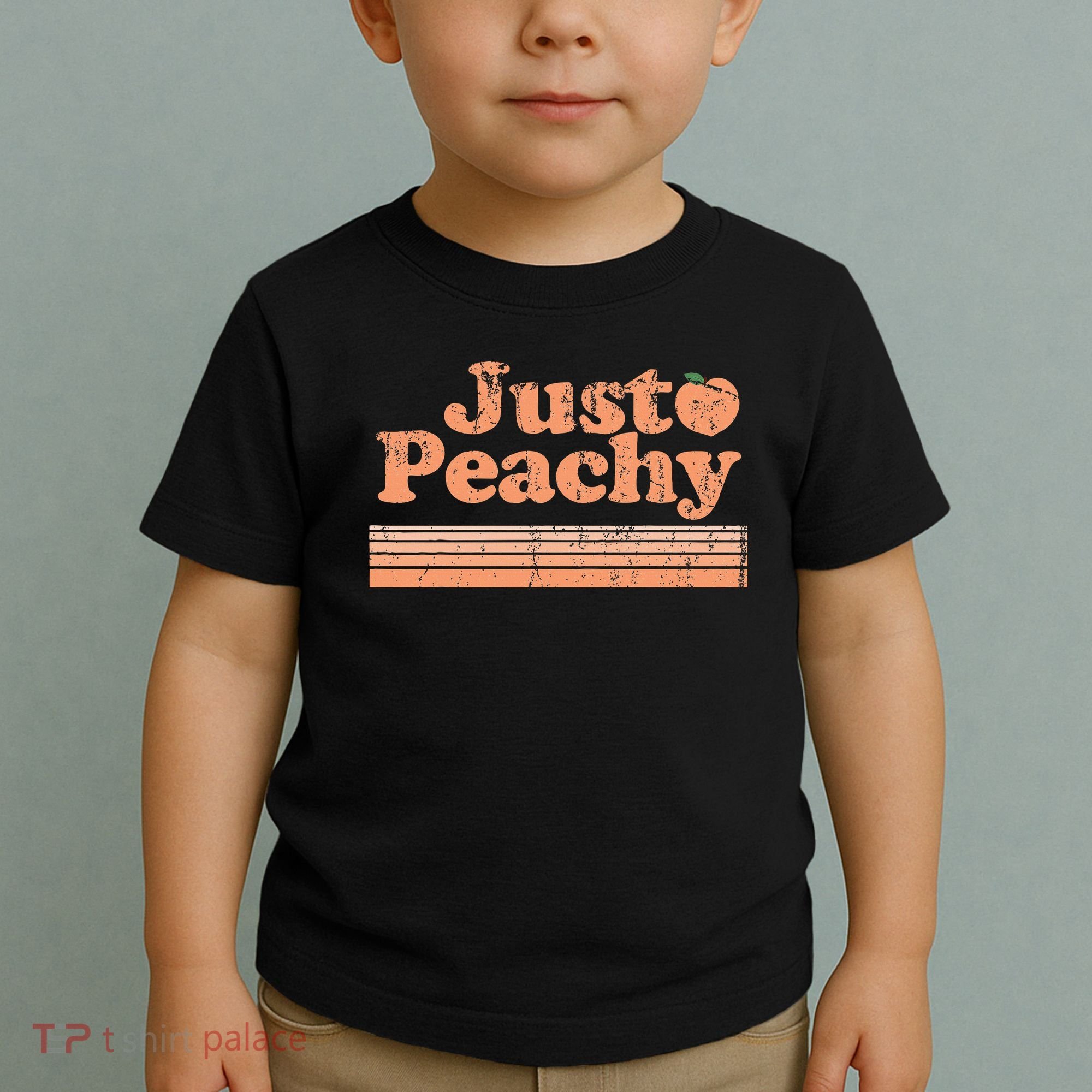 Just Peachy Retro 70s Georgia Peaches Summer Fruit Toddler T-Shirt