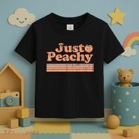 Just Peachy Retro 70s Georgia Peaches Summer Fruit Toddler T-Shirt thumb 3