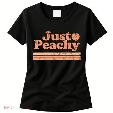 Just Peachy Retro 70s Georgia Peaches Summer Fruit Women's T-Shirt