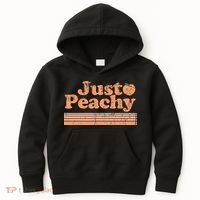 Just Peachy Retro 70s Georgia Peaches Summer Fruit Kids Hoodie thumb 0