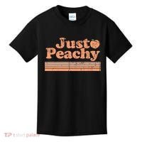 Just Peachy Retro 70s Georgia Peaches Summer Fruit Kids T-Shirt thumb 0