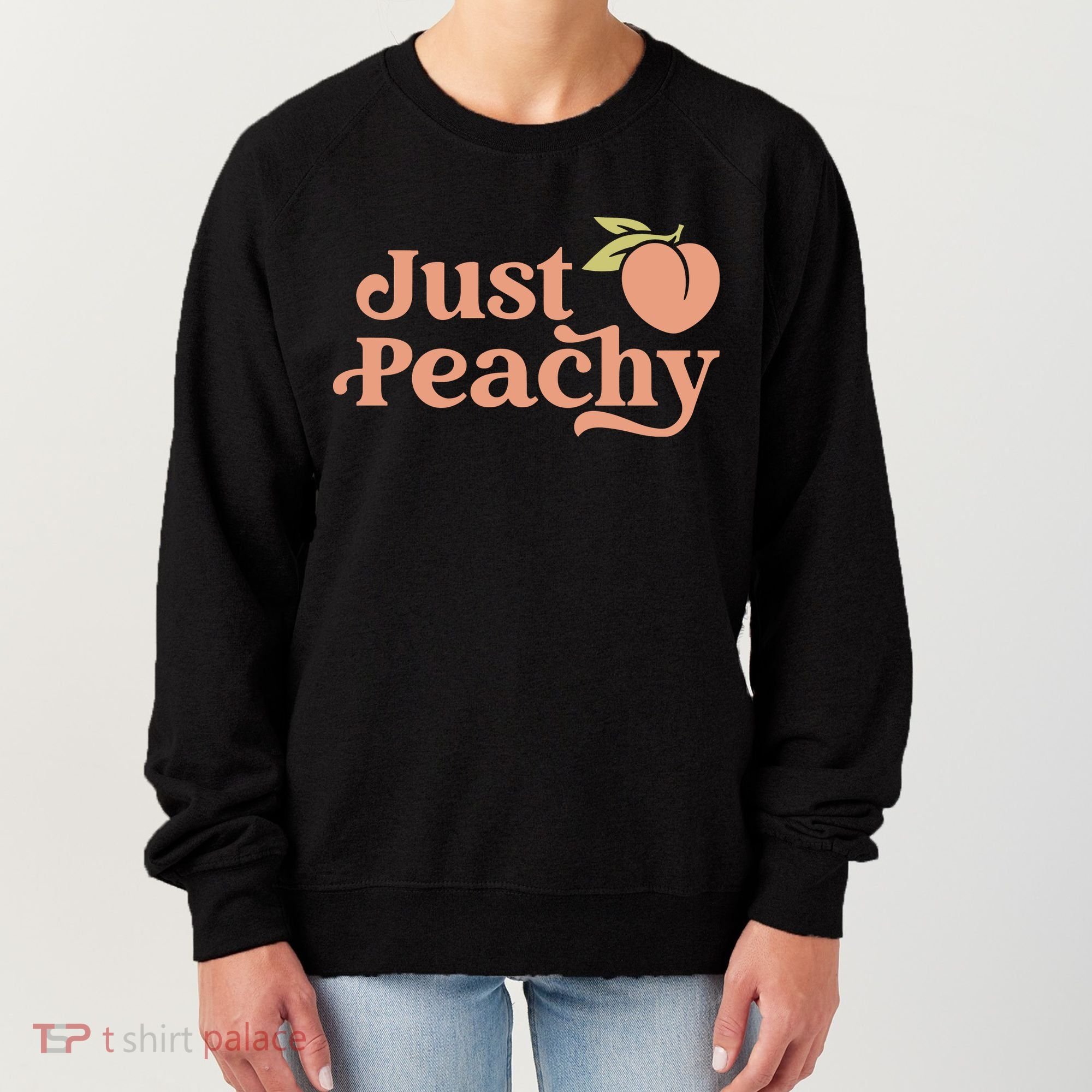 Just Peachy Retro 70s Georgia Peaches Summer Fruit Women's Sweatshirt
