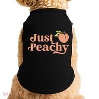 Just Peachy Retro 70s Georgia Peaches Summer Fruit Doggie Tank thumb 0