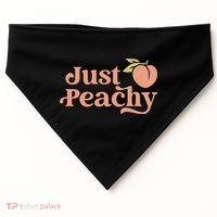 Just Peachy Retro 70s Georgia Peaches Summer Fruit USA-Made Doggie Bandana thumb 0