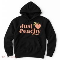 Just Peachy Retro 70s Georgia Peaches Summer Fruit Hoodie thumb 0