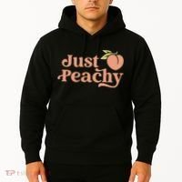 Just Peachy Retro 70s Georgia Peaches Summer Fruit Hoodie thumb 2