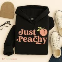 Just Peachy Retro 70s Georgia Peaches Summer Fruit Hoodie thumb 4