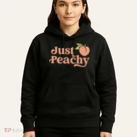 Just Peachy Retro 70s Georgia Peaches Summer Fruit Hoodie thumb 5