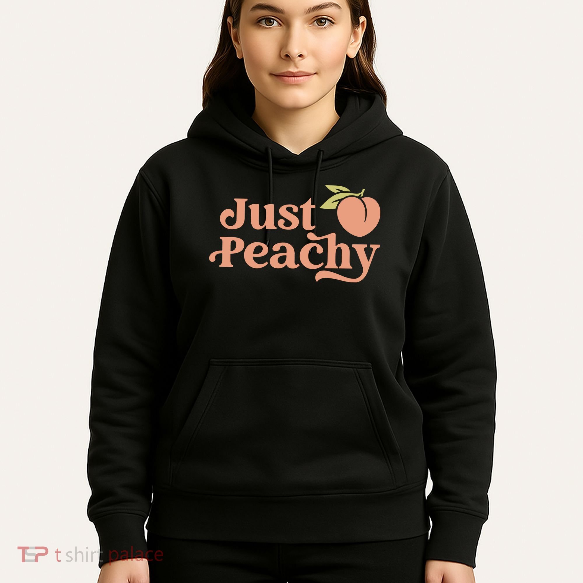 Just Peachy Retro 70s Georgia Peaches Summer Fruit Hoodie