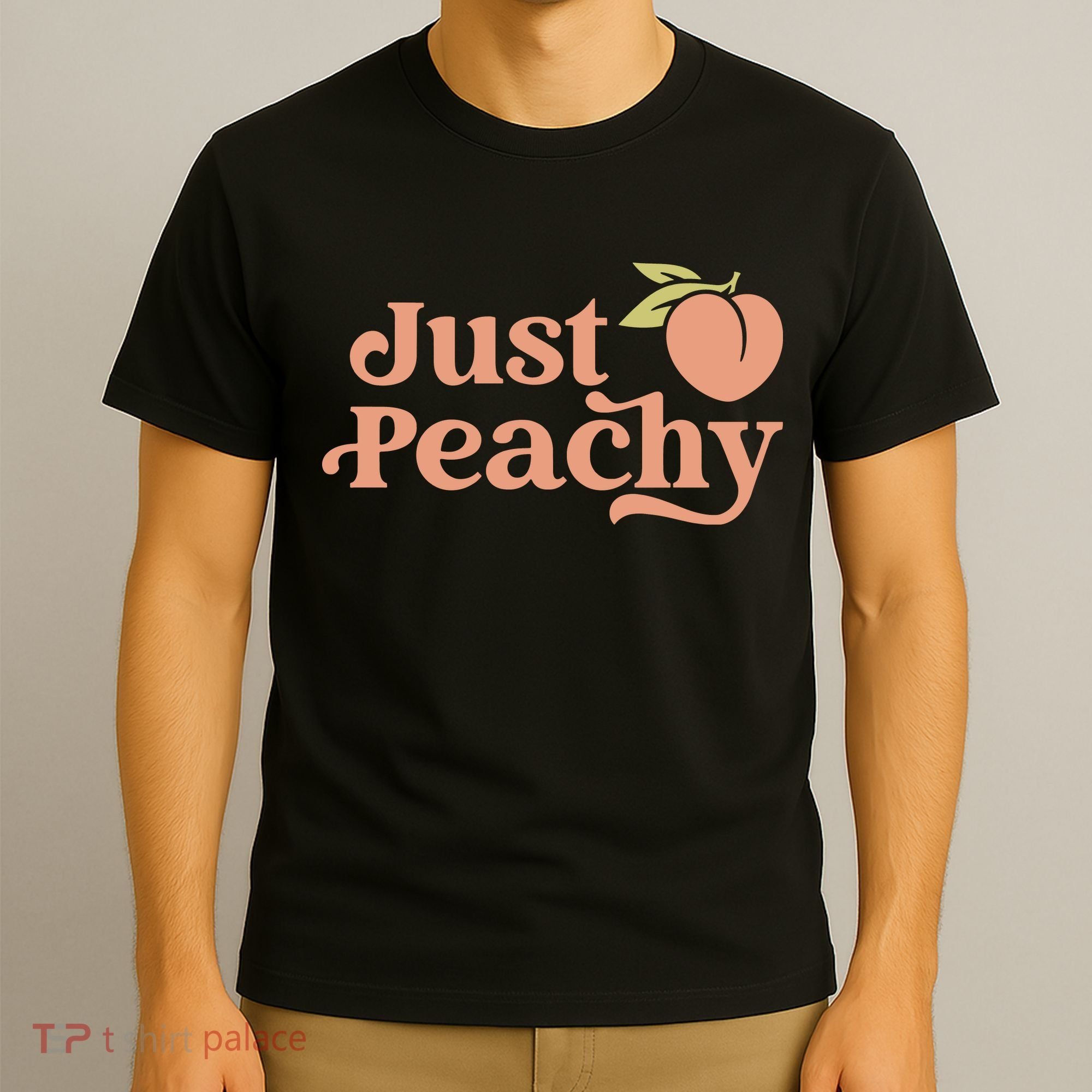 Just Peachy Retro 70s Georgia Peaches Summer Fruit T-Shirt