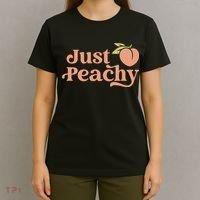 Just Peachy Retro 70s Georgia Peaches Summer Fruit T-Shirt thumb 4