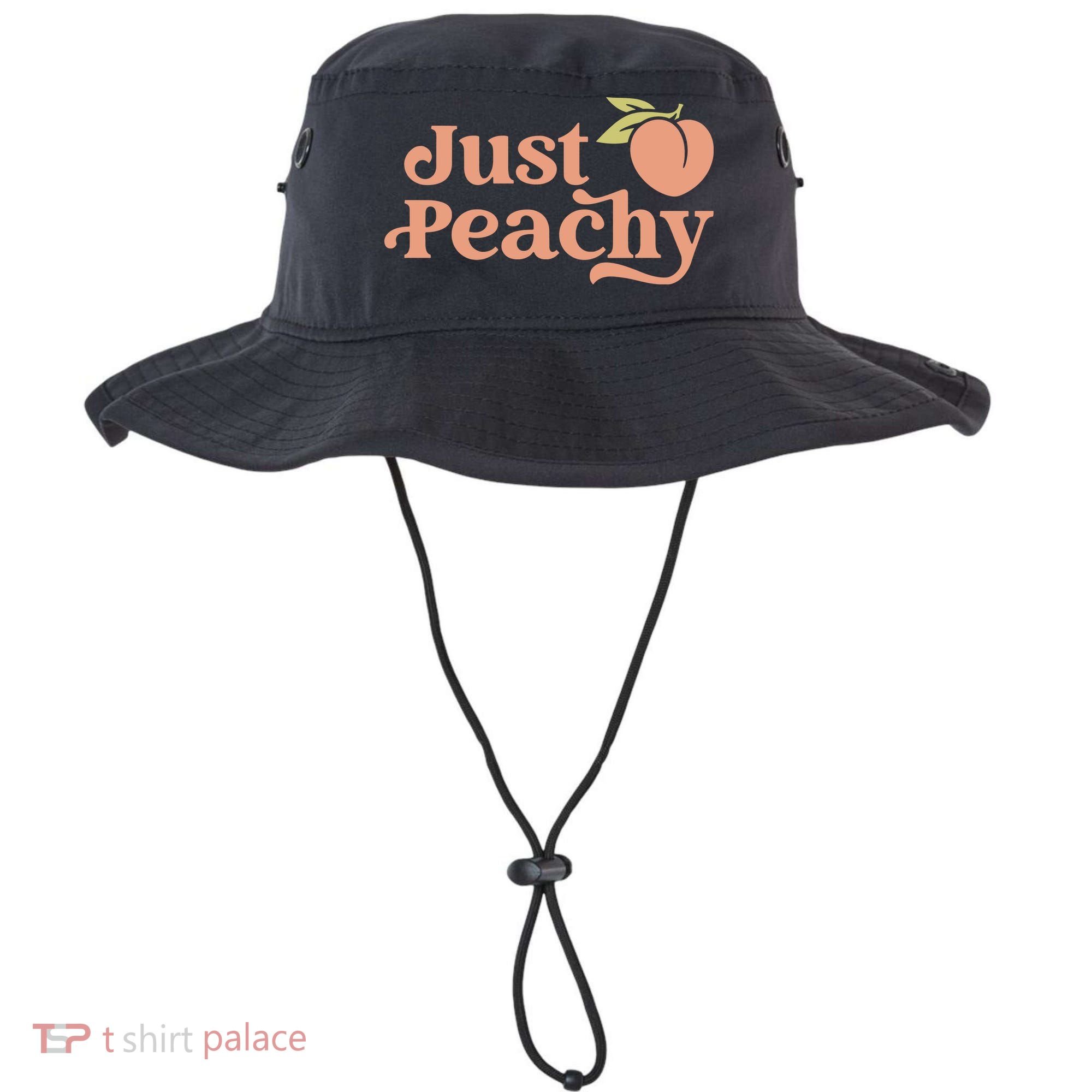 Just Peachy Retro 70s Georgia Peaches Summer Fruit Bucket Hat