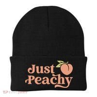 Just Peachy Retro 70s Georgia Peaches Summer Fruit Beanie thumb 0
