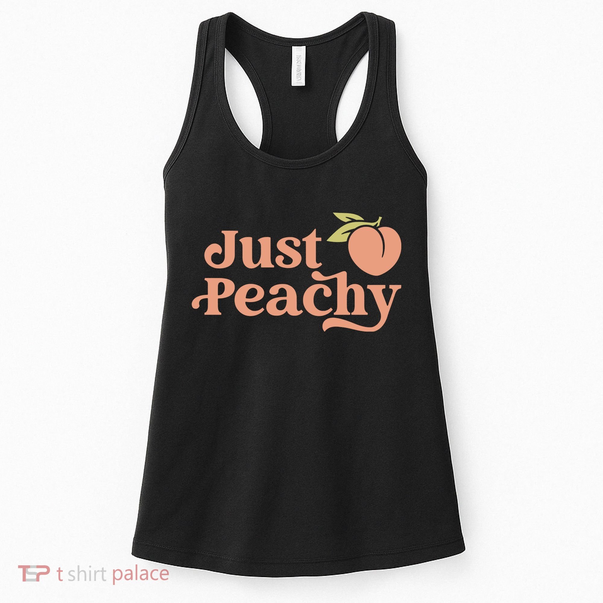Just Peachy Retro 70s Georgia Peaches Summer Fruit Women's Tank Top