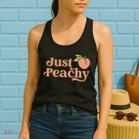 Just Peachy Retro 70s Georgia Peaches Summer Fruit Women's Tank Top thumb 2