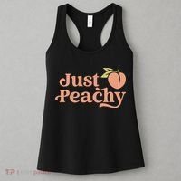 Just Peachy Retro 70s Georgia Peaches Summer Fruit Women's Tank Top thumb 3